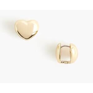 J. Crew Women's Heart Double Sided Gold Stud Earrings NWT